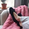 image:imageIsotoner Womens Classic Terry Ballerina Slipper Soft Breathable Terry Lined Satin Bow Secure FitNavy
