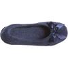 image:imageIsotoner Womens Classic Terry Ballerina Slipper Soft Breathable Terry Lined Satin Bow Secure FitNavy