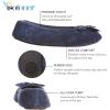 image:imageIsotoner Womens Classic Terry Ballerina Slipper Soft Breathable Terry Lined Satin Bow Secure FitNavy