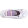 image:imageIsotoner Womens Classic Terry Ballerina Slipper Soft Breathable Terry Lined Satin Bow Secure FitWhite