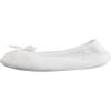image:imageIsotoner Womens Classic Terry Ballerina Slipper Soft Breathable Terry Lined Satin Bow Secure FitWhite Stripe