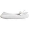 image:imageIsotoner Womens Classic Terry Ballerina Slipper Soft Breathable Terry Lined Satin Bow Secure FitWhite Stripe