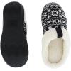 image:imageIsotoner Womens Heritage Fairisle Knit Hoodback SlipperBlack