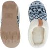 image:imageIsotoner Womens Heritage Fairisle Knit Hoodback SlipperBlue Willow