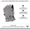 image:imageMens Quilted Pongee with Gathered Wrist GloveAsh Gray
