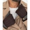 image:imageisotoner Mens Flannel amp Leather Glove Saddle Medium