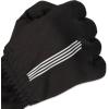 image:imageisotoner Mens Moisture Wicking Reflective Touchscreen Gloves With Gathered WristBlack