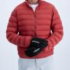 image:imageisotoner Mens Moisture Wicking Reflective Touchscreen Gloves With Gathered WristBlack