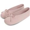 image:imageisotoner Womens Classic Stretch Satin Ballerina Slippers with Satin and Sequin Bow TieLight Pink