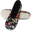 image:imageisotoner Womens Classic Stretch Satin Ballerina Slippers with Satin and Sequin Bow TieMulti Floral