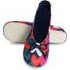 image:imageisotoner Womens Classic Stretch Satin Ballerina Slippers with Satin and Sequin Bow TieMulti Heart