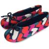 image:imageisotoner Womens Classic Stretch Satin Ballerina Slippers with Satin and Sequin Bow TieMulti Heart