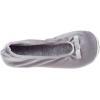image:imageisotoner Womens Classic Stretch Satin Ballerina Slippers with Satin and Sequin Bow TieRibbon Bow Light Grey
