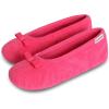 image:imageisotoner Womens Diamond Microterry Ballerina SlippersHot Pink