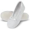 image:imageisotoner Womens Diamond Microterry Ballerina SlippersLight Grey Diamond