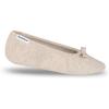 image:imageisotoner Womens Diamond Microterry Ballerina SlippersTaupe Diamond
