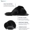 image:imageisotoner Womens Fuzzy Slipper Cozy Flipflop With a Furry Cross Band and Plush Fluffy Terry CushionPeony