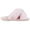 image:imageisotoner Womens Fuzzy Slipper Cozy Flipflop With a Furry Cross Band and Plush Fluffy Terry CushionPeony