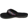 image:imageisotoner Womens Microterry Greta Open Toe Thong Slippers Black XL 9510