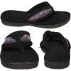 image:imageisotoner Womens Microterry Greta Open Toe Thong Slippers Black XL 9510