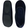 image:imageisotoner Womens Quilted Stretch Velour Sabrine Ballerina SlippersNavy Blue