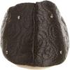 image:imageisotoner Womens Rose Quilted Ballerina Slippers With Rhinestone Embellishment and Genuine Suede SoleBlack
