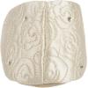 image:imageisotoner Womens Rose Quilted Ballerina Slippers With Rhinestone Embellishment and Genuine Suede SoleIvory
