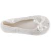 image:imageisotoner Womens Rose Quilted Ballerina Slippers With Rhinestone Embellishment and Genuine Suede SoleWhite
