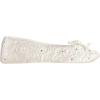 image:imageisotoner Womens Rose Quilted Ballerina Slippers With Rhinestone Embellishment and Genuine Suede SoleWhite