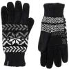 image:imageIsotoner Chenille Snowflake Glove Ultraplush One Size Style A30362 Black