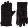 image:imageisotoner Mens Fleece Gloves with Pieced Back  A70168 Black Medium