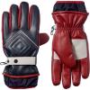 image:imageisotoner Mens Lined Alpine Faux Leather Glove Touchscreen Compatible Fleece Lined Warm NonSlip Palm Grip Easy Care
