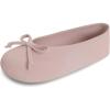image:imageisotoner Womens Classic Stretch Satin Ballerina Slippers with Satin and Sequin Bow TieLight Pink