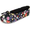 image:imageisotoner Womens Classic Stretch Satin Ballerina Slippers with Satin and Sequin Bow TieMulti Floral