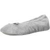 image:imageisotoner Womens Diamond Microterry Ballerina SlippersLight Grey Chevron