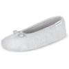 image:imageisotoner Womens Diamond Microterry Ballerina SlippersLight Grey Diamond