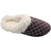 image:imageisotoner Womens Diamond Sweater Knit Hoodback Slippers  8157 Garnet 657
