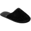 image:imageisotoner Womens Faux Fur Laurel Clog Slippers Black 859