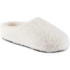 image:imageisotoner Womens Fiona Berber Clog Slippers White Enhanced Extra Heel Support Indoor Outdoor Machine Washable