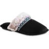 image:imageisotoner Womens Microsuede Aria Clog Slippers Black 859