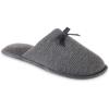 image:imageisotoner Womens Waffle Knit Clog Slippers Dark Charcoal 95105