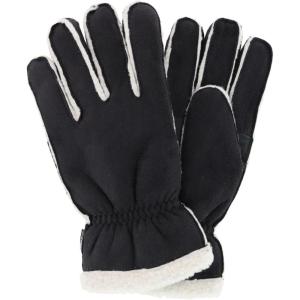 image:imageIsotoner Mens Microsuede Winter Glove with Faux Shearling OutseamBlack