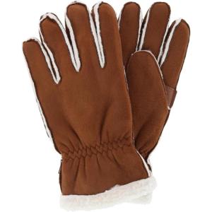 image:imageIsotoner Mens Microsuede Winter Glove with Faux Shearling OutseamCognac