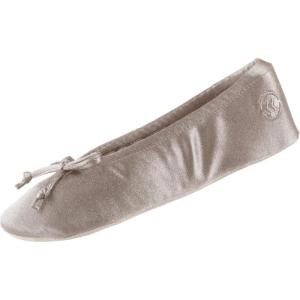 image:imageIsotoner Womens Satin Ballerina Slippers with Classic Ribbon Bow and Suede SoleSand Trap Soft Tie Bow