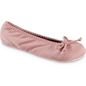image:imageWomens Stretch Satin ECO Comfort Ballerina SlipperWoodberry