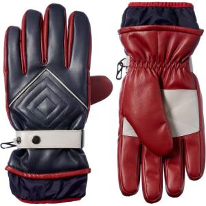 image:imageisotoner Mens Lined Alpine Faux Leather Glove Touchscreen Compatible Fleece Lined Warm NonSlip Palm Grip Easy Care