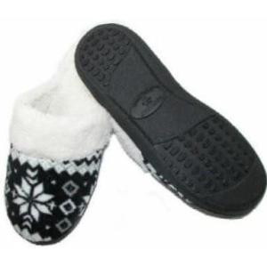 image:imageisotoner Womens Black Snowflake Clog Slippers Clogs Medium 758