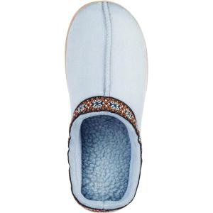 image:imageisotoner Womens Clara Microsuede Clog Slippers with Extra Heel Support Blue Fog Machine Washable Indoor Outdoor