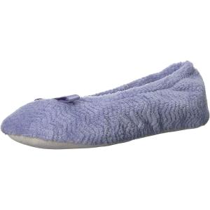 image:imageisotoner Womens Diamond Microterry Ballerina SlippersPeriwinkle Chevron