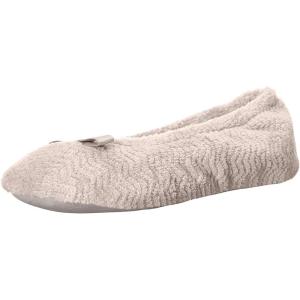 image:imageisotoner Womens Diamond Microterry Ballerina SlippersTaupe Chevron